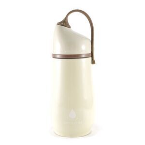 Simple Style Beige Stainless Steel Vacuum Water Bottle